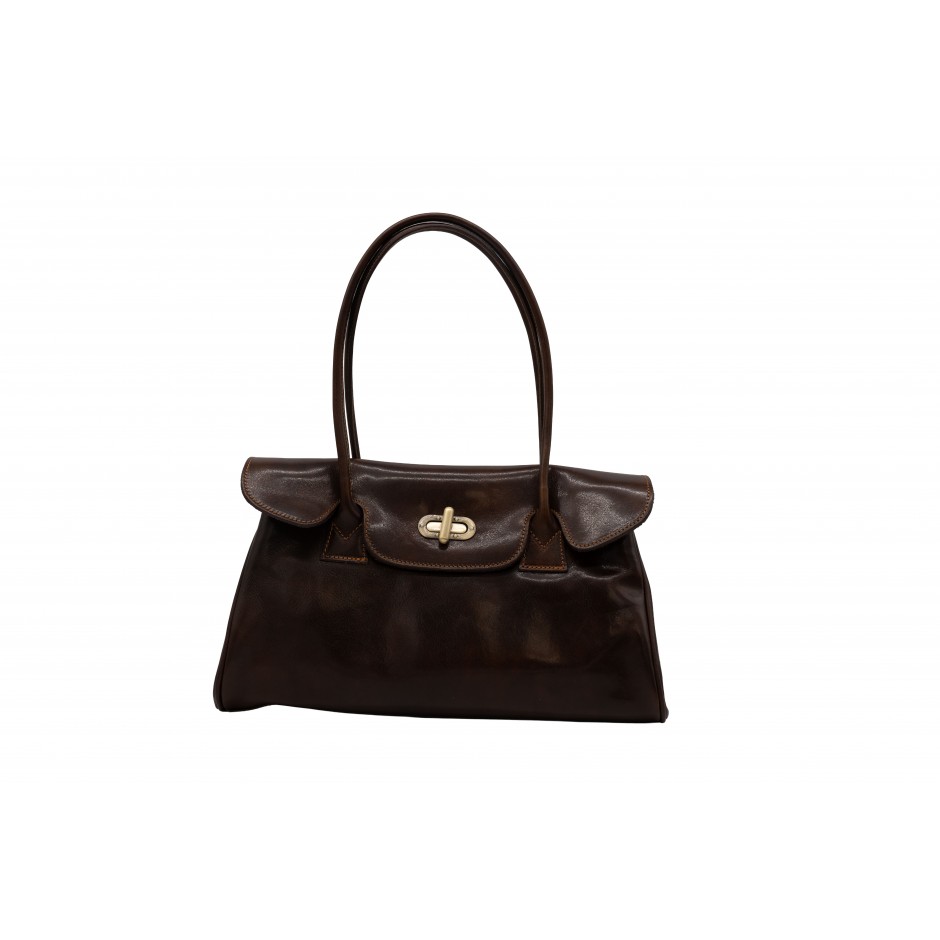 |SYLVANA| BOLSO DE HOMBRO CON TAPA Y CIERRE
